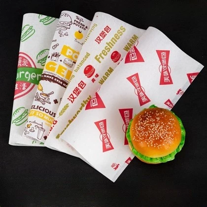 Gyorséttermi csomagolócsomagolás hamburger burkoló hamburger burger csomagolás zsírálló szendvics bevonatú papír